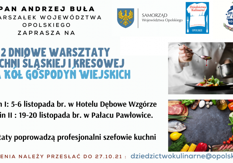 Dwudniowe warsztaty kuchni śląskiej i kresowej dla KGW