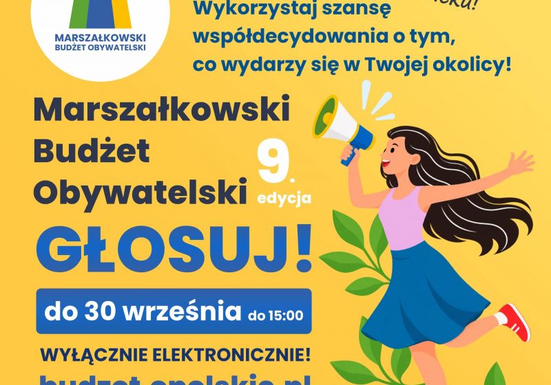 Opolskie głosuje! Wesprzyj pomysły mieszkańców w 9. edycji MBO